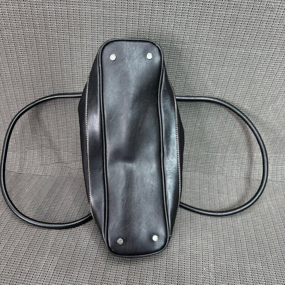 Etienne Aigner Black Shoulder Bag With Leather Accents & Silver Hardware - Picture 6 of 6